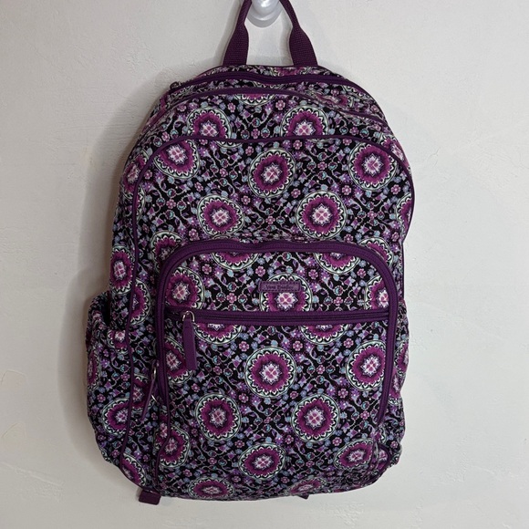 Vera Bradley Handbags - Vera Bradley Floral Purple Backpack As Is Condition VB9420